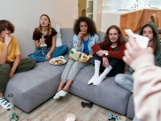 Group of young people using bongs