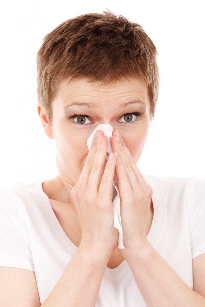 woman suffering from flu